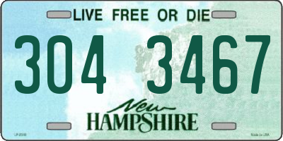 NH license plate 3043467