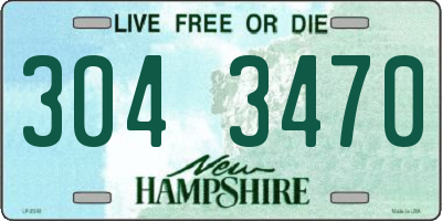 NH license plate 3043470
