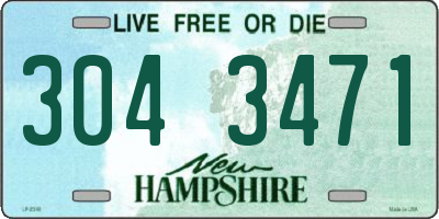 NH license plate 3043471