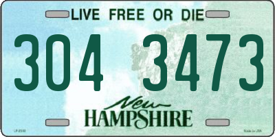 NH license plate 3043473