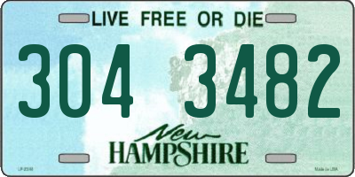 NH license plate 3043482