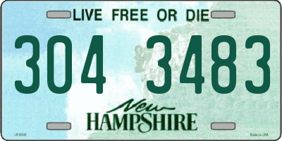 NH license plate 3043483