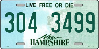 NH license plate 3043499