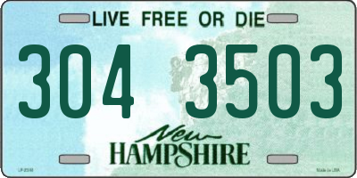 NH license plate 3043503
