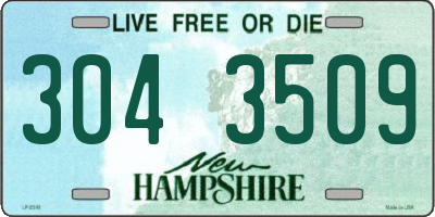 NH license plate 3043509