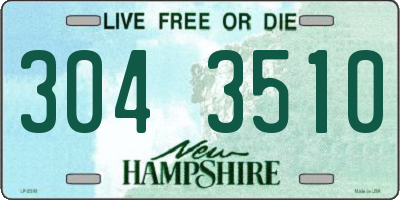 NH license plate 3043510