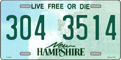 NH license plate 3043514