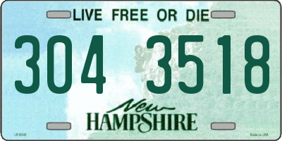 NH license plate 3043518