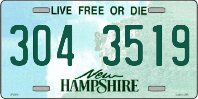 NH license plate 3043519
