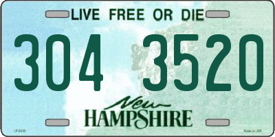 NH license plate 3043520