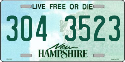 NH license plate 3043523