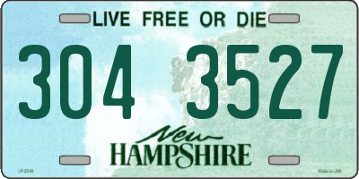 NH license plate 3043527