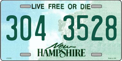 NH license plate 3043528