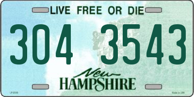 NH license plate 3043543