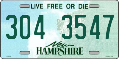 NH license plate 3043547