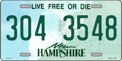 NH license plate 3043548