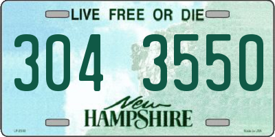 NH license plate 3043550