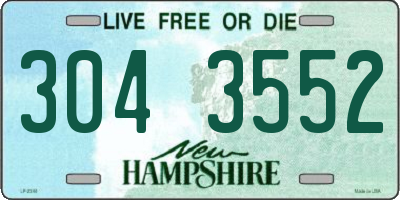 NH license plate 3043552