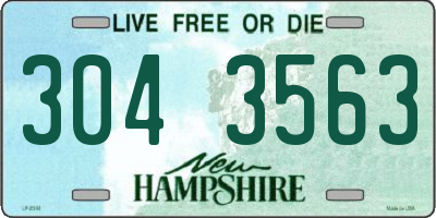 NH license plate 3043563