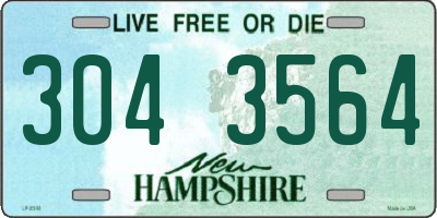 NH license plate 3043564
