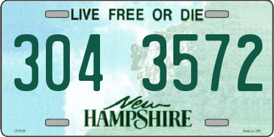 NH license plate 3043572
