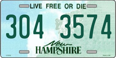 NH license plate 3043574
