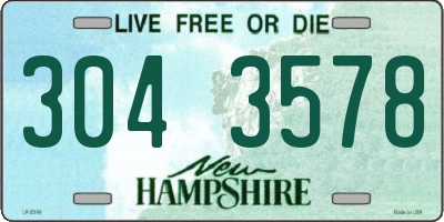 NH license plate 3043578