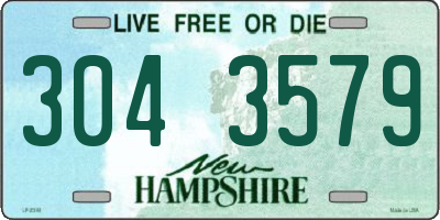 NH license plate 3043579
