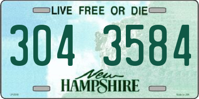 NH license plate 3043584