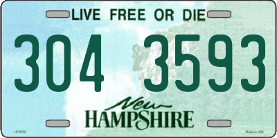 NH license plate 3043593