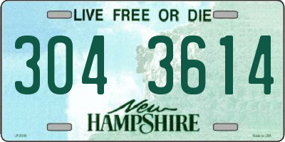 NH license plate 3043614
