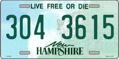 NH license plate 3043615