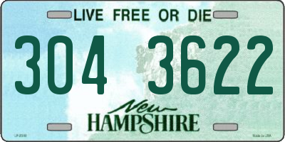 NH license plate 3043622