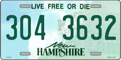 NH license plate 3043632
