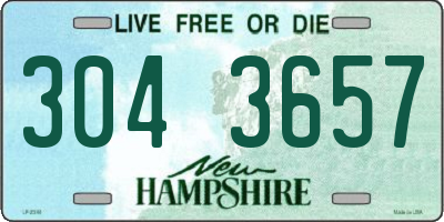 NH license plate 3043657