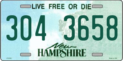NH license plate 3043658