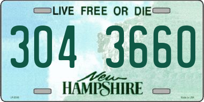 NH license plate 3043660
