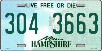 NH license plate 3043663