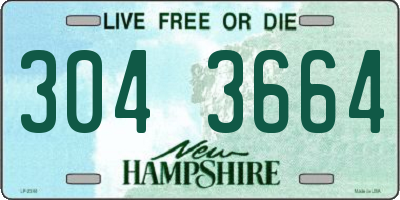 NH license plate 3043664