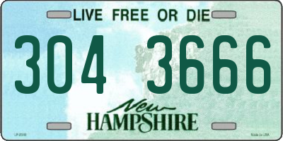 NH license plate 3043666