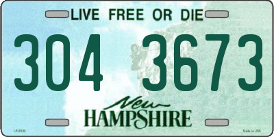 NH license plate 3043673