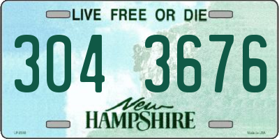 NH license plate 3043676