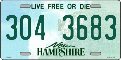NH license plate 3043683