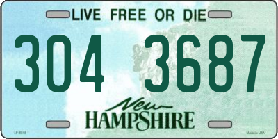 NH license plate 3043687