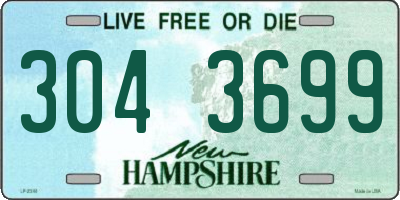 NH license plate 3043699