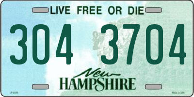 NH license plate 3043704