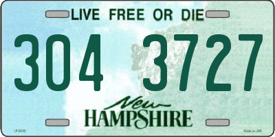 NH license plate 3043727
