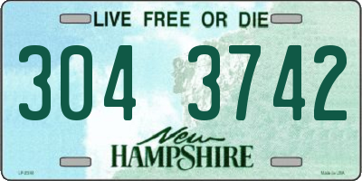 NH license plate 3043742