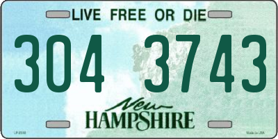 NH license plate 3043743