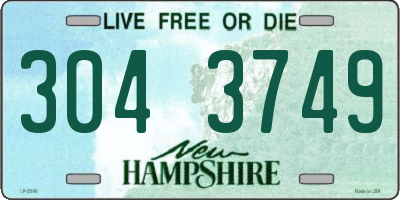 NH license plate 3043749